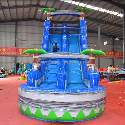 Digitale Druckerei PVC-Platten aufblasbare Wasserrutsche mit Kinderspielbecken