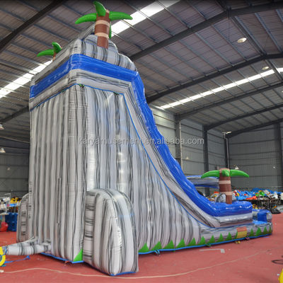 Digitale Druckerei PVC-Platten aufblasbare Wasserrutsche mit Kinderspielbecken
