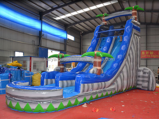 Digitale Druckerei PVC-Platten aufblasbare Wasserrutsche mit Kinderspielbecken