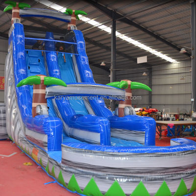 Digitale Druckerei PVC-Platten aufblasbare Wasserrutsche mit Kinderspielbecken