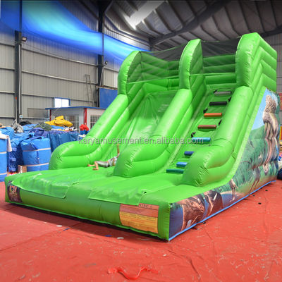Maximalkapazität 100-500 kg Aufblasbarer kleiner Rutsch-Wasserpark für Kinderunterhaltung