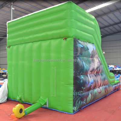 Maximalkapazität 100-500 kg Aufblasbarer kleiner Rutsch-Wasserpark für Kinderunterhaltung