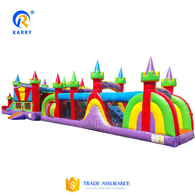 Riesige kommerzielle aufblasbare Hindernisbahn Sprunghaus Rutsche PORTABLE Karry Outdoor