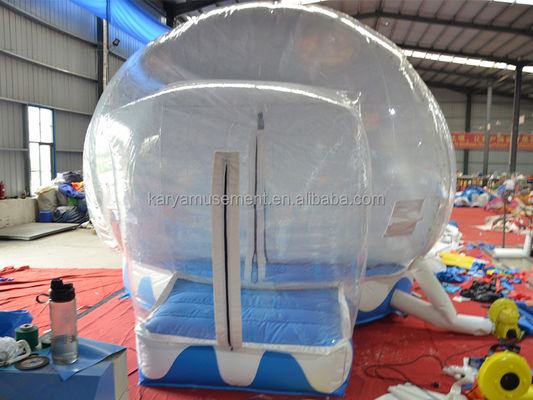 PORTABLE Halloween Schneeballzelt Transparent aufblasbares Blasenhaus Ballon für Kinder