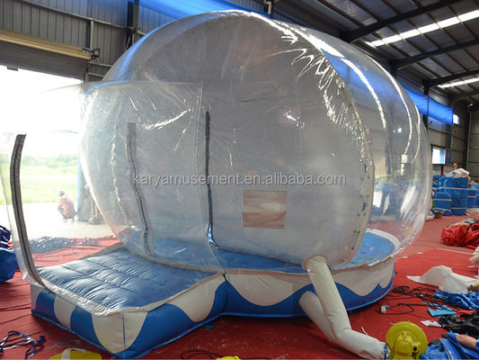 PORTABLE Halloween Schneeballzelt Transparent aufblasbares Blasenhaus Ballon für Kinder