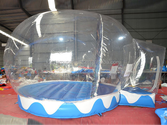PORTABLE Halloween Schneeballzelt Transparent aufblasbares Blasenhaus Ballon für Kinder