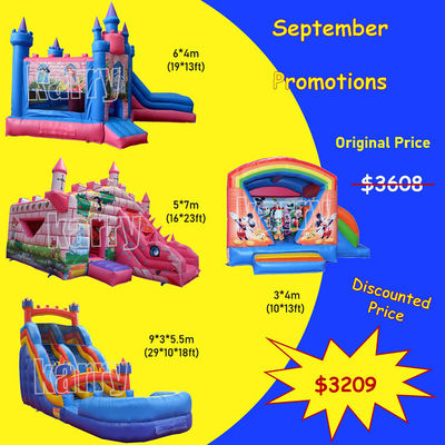 September Aufblaseschlösser Paket Sprungschloss mit individueller Farbe und Bläser