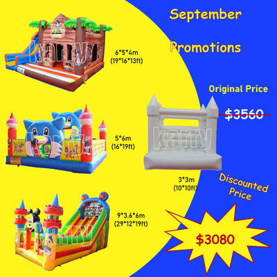 September Aufblaseschlösser Paket Sprungschloss mit individueller Farbe und Bläser