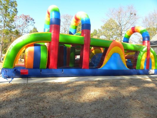 KR-OBS-904-2 Outdoor-Spielplatz aufblasbare Sturmkurs Herausforderung mit spannendem Regenbogen