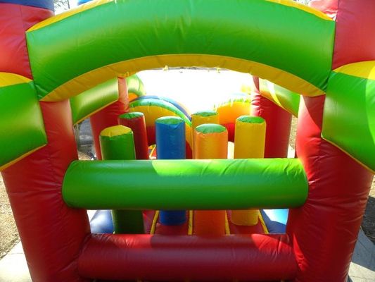 KR-OBS-904-2 Outdoor-Spielplatz aufblasbare Sturmkurs Herausforderung mit spannendem Regenbogen
