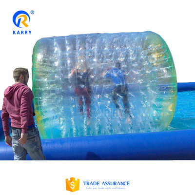 Farbenfrohe TPU Zorb Ball Wasserrollen Aufblasbare lustige Rollenspiele für Erwachsene und Kinder