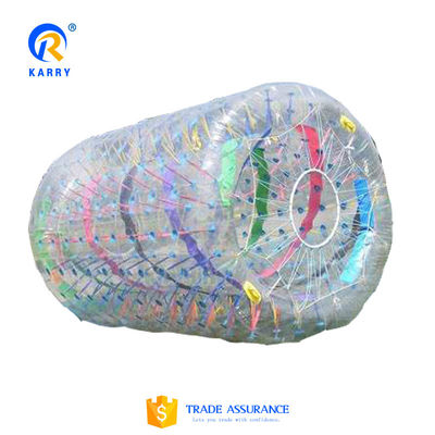 1.2m/1.5m/1.8m Farbenfrohe Pvc Aufblasbare Zorb-Wasserwalze für Vergnügungsparks