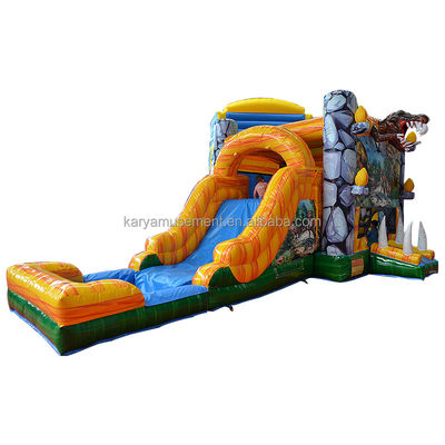 Funktionen PORTABLE aufblasbare Dschungel Dino Bouncer House mit Rutsche und Unisex-Design