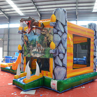 Funktionen PORTABLE aufblasbare Dschungel Dino Bouncer House mit Rutsche und Unisex-Design