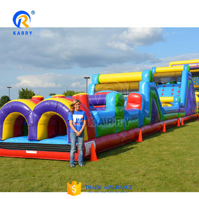 PVC aufblasbare Hürde Sprungbahn mit Rutsche KR-OBS-904-2