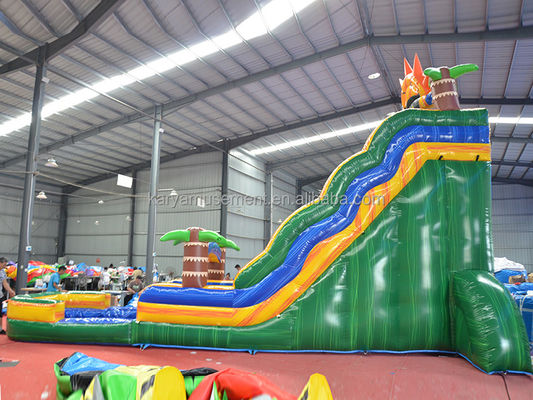 32ft Jumbo Palm Baum aufblasbare Sonne Wasserrutsche mit Kindern Spielpool und Sprungrutsche