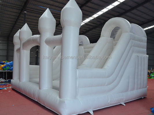 Indoor-Slide Kleinkind Weiß-Sprunghaus für Party Hochzeit aufblasbare Sprungburg Combo