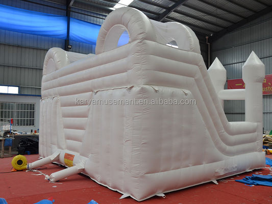Indoor-Slide Kleinkind Weiß-Sprunghaus für Party Hochzeit aufblasbare Sprungburg Combo