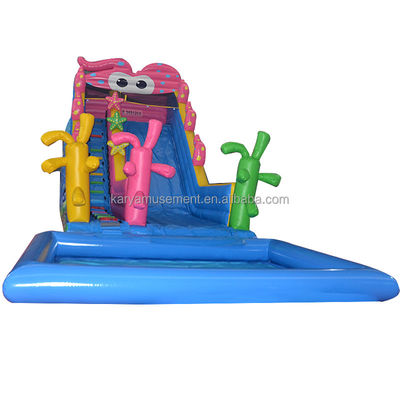 Hinterhof Kinder Party Trampolin aufblasbar niedlicher Oktopus Wasserrutsche und Kinder-Spielpool