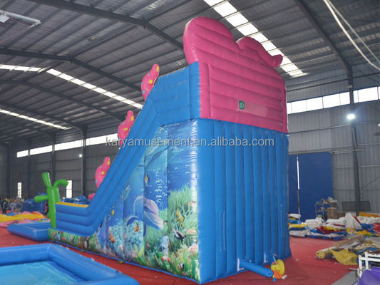 Hinterhof Kinder Party Trampolin aufblasbar niedlicher Oktopus Wasserrutsche und Kinder-Spielpool