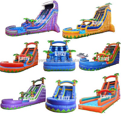 Aufblasbare Wasserpalmen-Rutsche mit Kindern Spielen Pool Springen Springen Wasserrutschen PVC besser