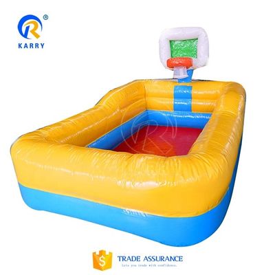 Stil Hinterhof aufblasbares Schwimmbad mit 0,9mm PVC Kinderpool und Basketball Hoop
