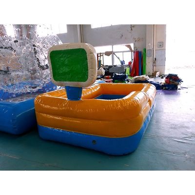 Stil Hinterhof aufblasbares Schwimmbad mit 0,9mm PVC Kinderpool und Basketball Hoop