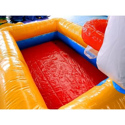 Stil Hinterhof aufblasbares Schwimmbad mit 0,9mm PVC Kinderpool und Basketball Hoop