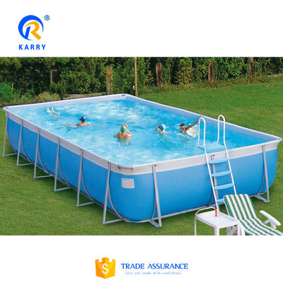 Rechteckiger geistiger Rahmen Schwimmbad mit Digitaldruck Logo 0,9mm PVC Material