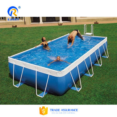 Rechteckiger geistiger Rahmen Schwimmbad mit Digitaldruck Logo 0,9mm PVC Material