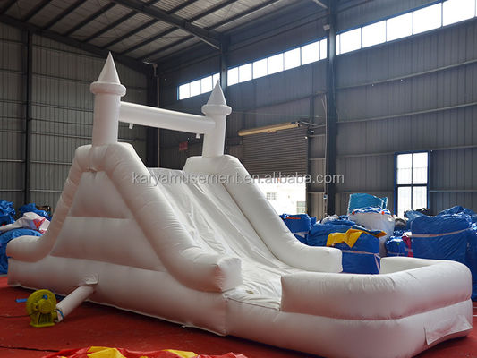 Aufblasbare Schloss-Slide Kombination Gas-Weiß-Slide mit Bläser C/E oder U/L Standard