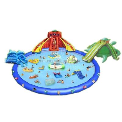 Entwurf einer langlebigen aufblasbaren Wasserrutsche und eines Pools für die Unterhaltung von Kindern