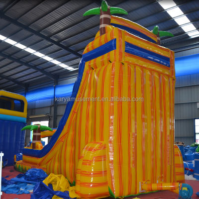 angepasste Farbbescheinigung CE/EN71/EN14960 Aufblasbare Wassersprungrutsche mit Pool