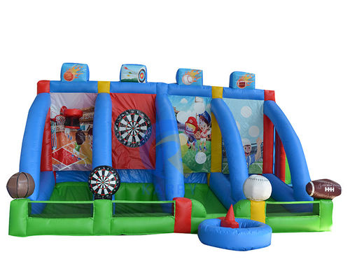 Interaktive Schießsportspiele Arena PVC Outdoor Aufblasbare Karneval 4 in 1 Ball Spiele