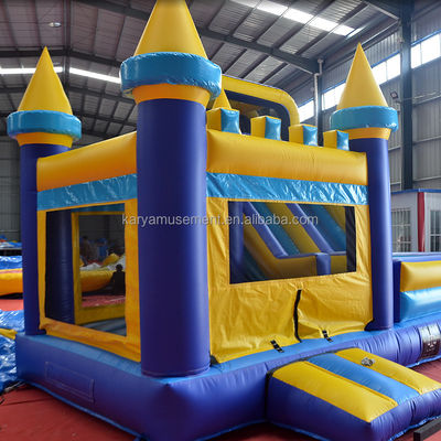 Anpassung akzeptierte PVC Vinyl Tarpaulin aufblasbare Hüpfburg mit Pool und Rutsche