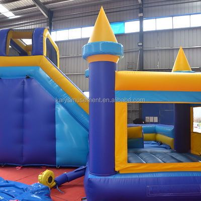 Anpassung akzeptierte PVC Vinyl Tarpaulin aufblasbare Hüpfburg mit Pool und Rutsche