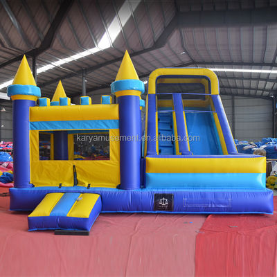 Anpassung akzeptierte PVC Vinyl Tarpaulin aufblasbare Hüpfburg mit Pool und Rutsche