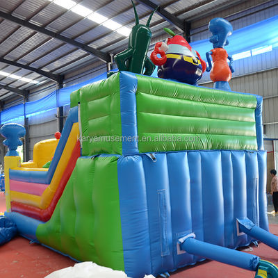 Benutzerdefinierte Farbe aufblasbare SpongeBob Park Thema Sprungburg für Erwachsene Spaß Stadt Party