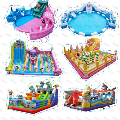 Unisex Wasser-Spaß 2024 Custom aufblasbarer Wasserpark mit PORTABLE Rutsche und Schloss