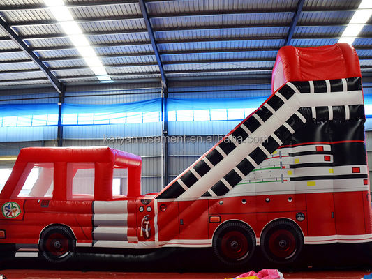 Digitales Drucken Populär Red Fire Truck Trocken- oder Nassslide für Kinder und Erwachsene