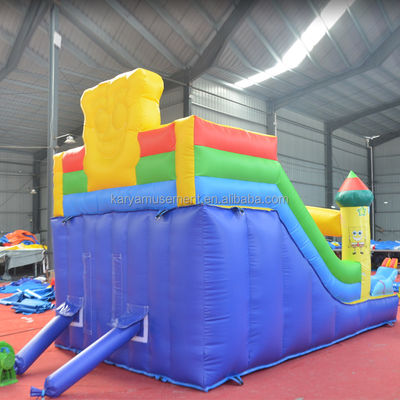 Commercial aufblasbare Rutsche und Rutsche für Kinder ziemlich gut PVC Sponge-Bob SquarePants Rutsche