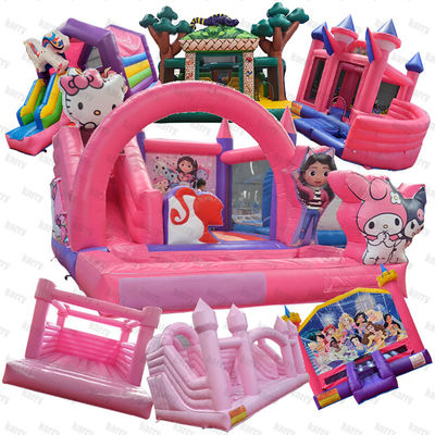 Unisex Prinzessin Trampolin-Springer aufblasbares Sprunghaus Rutsche für körperliche Aktivität