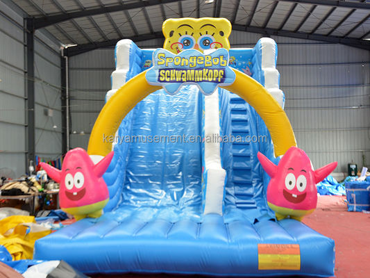 29ft Sponge-Bob Wide Slip n Slide für Kinder N Erwachsene Indoor PVC kommerziell aufblasbar