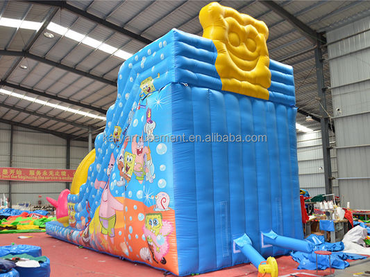 29ft Sponge-Bob Wide Slip n Slide für Kinder N Erwachsene Indoor PVC kommerziell aufblasbar