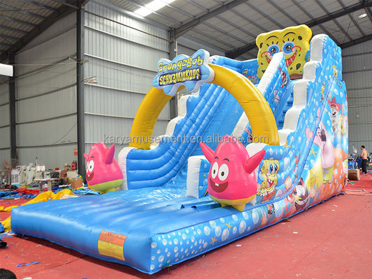 29ft Sponge-Bob Wide Slip n Slide für Kinder N Erwachsene Indoor PVC kommerziell aufblasbar
