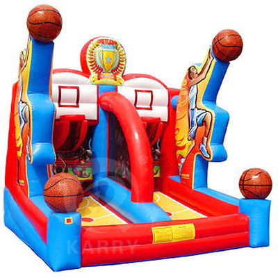 Interaktiver Karneval Sport aufblasbares Schießen Stars Basketball Shootout Spiel mit PVC