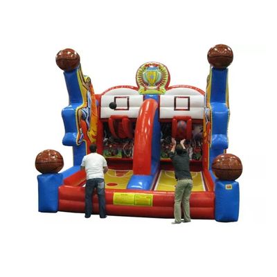 Interaktiver Karneval Sport aufblasbares Schießen Stars Basketball Shootout Spiel mit PVC
