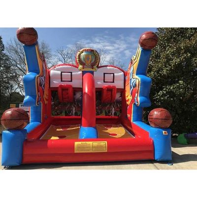 Interaktiver Karneval Sport aufblasbares Schießen Stars Basketball Shootout Spiel mit PVC