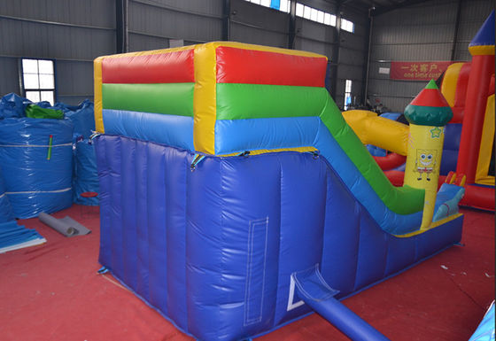 5-10 Passagiere Kleine Sponge-Bob-Nass- und Trockenslide mit Digitaldruckdesign