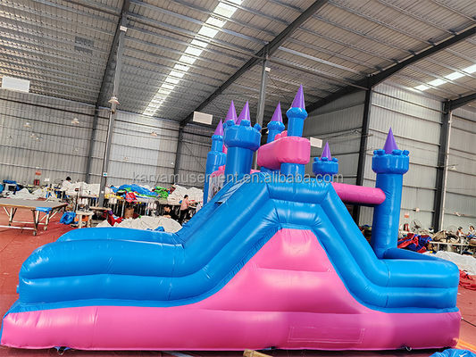 Indoor Play Große aufblasbare Sprunghaus Spiele mit Prinzessin Frozen Thema und Rutsche